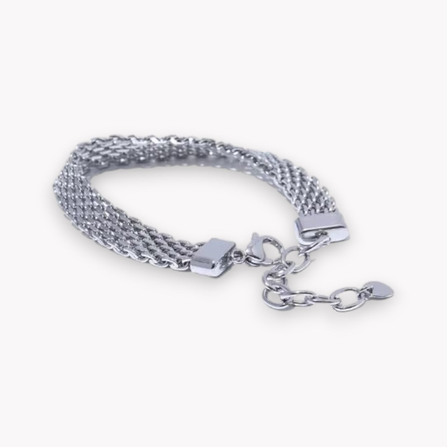Silver Chunky Mesh Bracelet