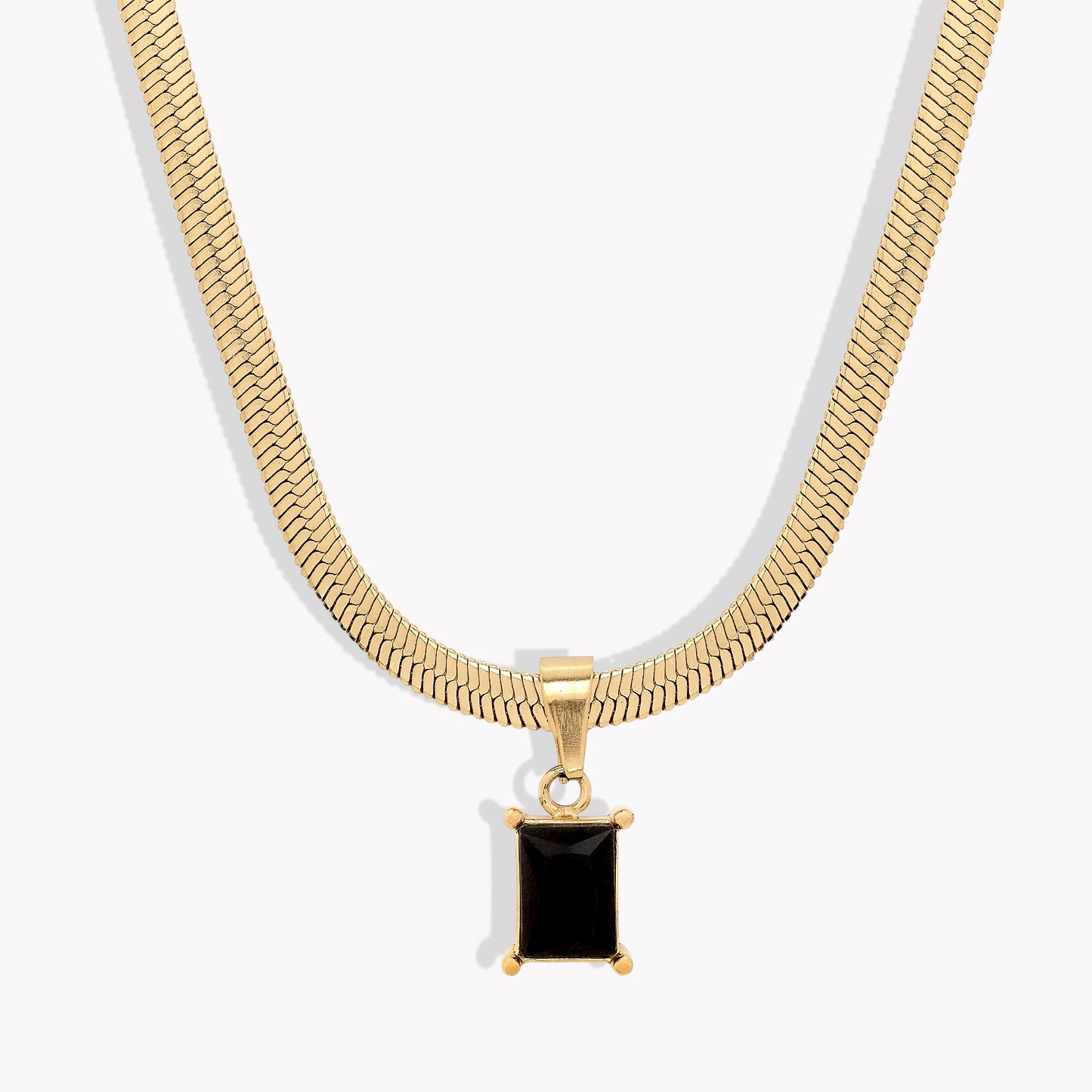 Onyx Stone Snake Chain
