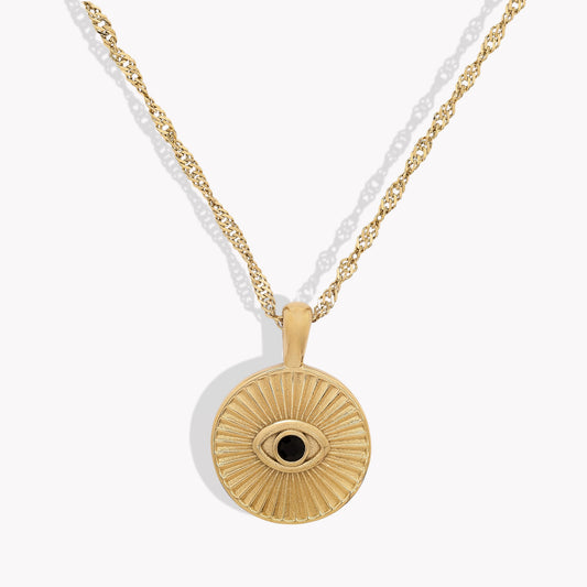 EX SAMPLE - Onyx Eye Pendant Necklace