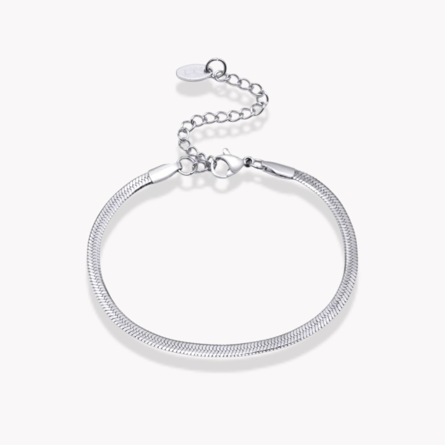 Silver Flat Snake Bracelet