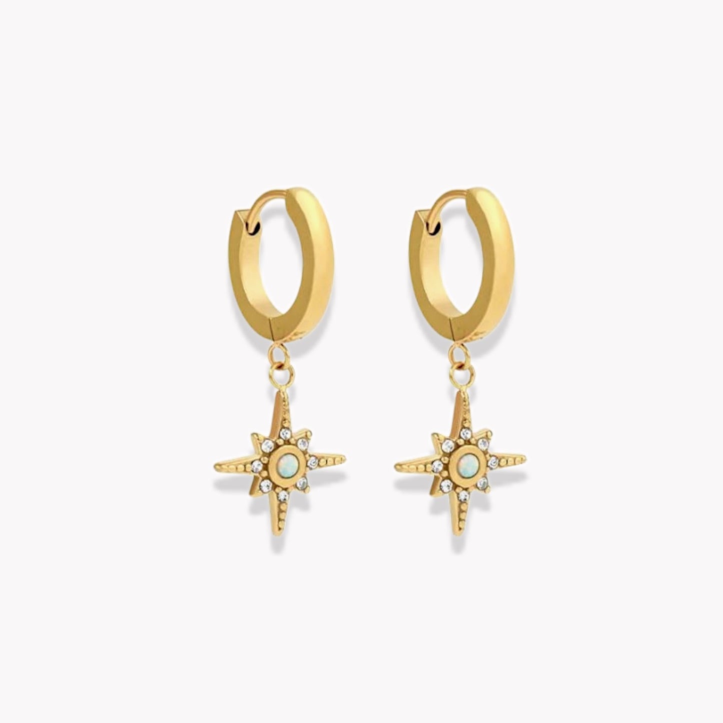 Opal Star Hoops