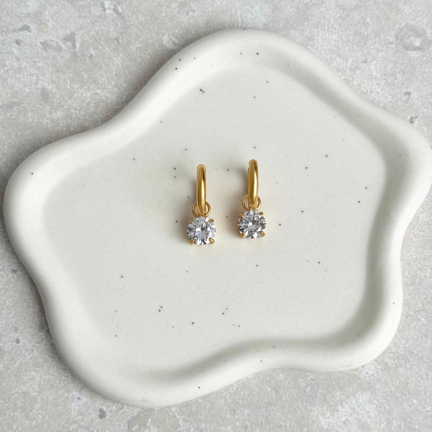 Crystal Drop Hoops