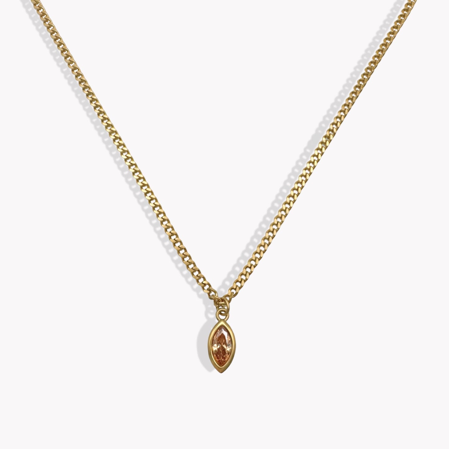 Champagne Drop Pendant Necklace