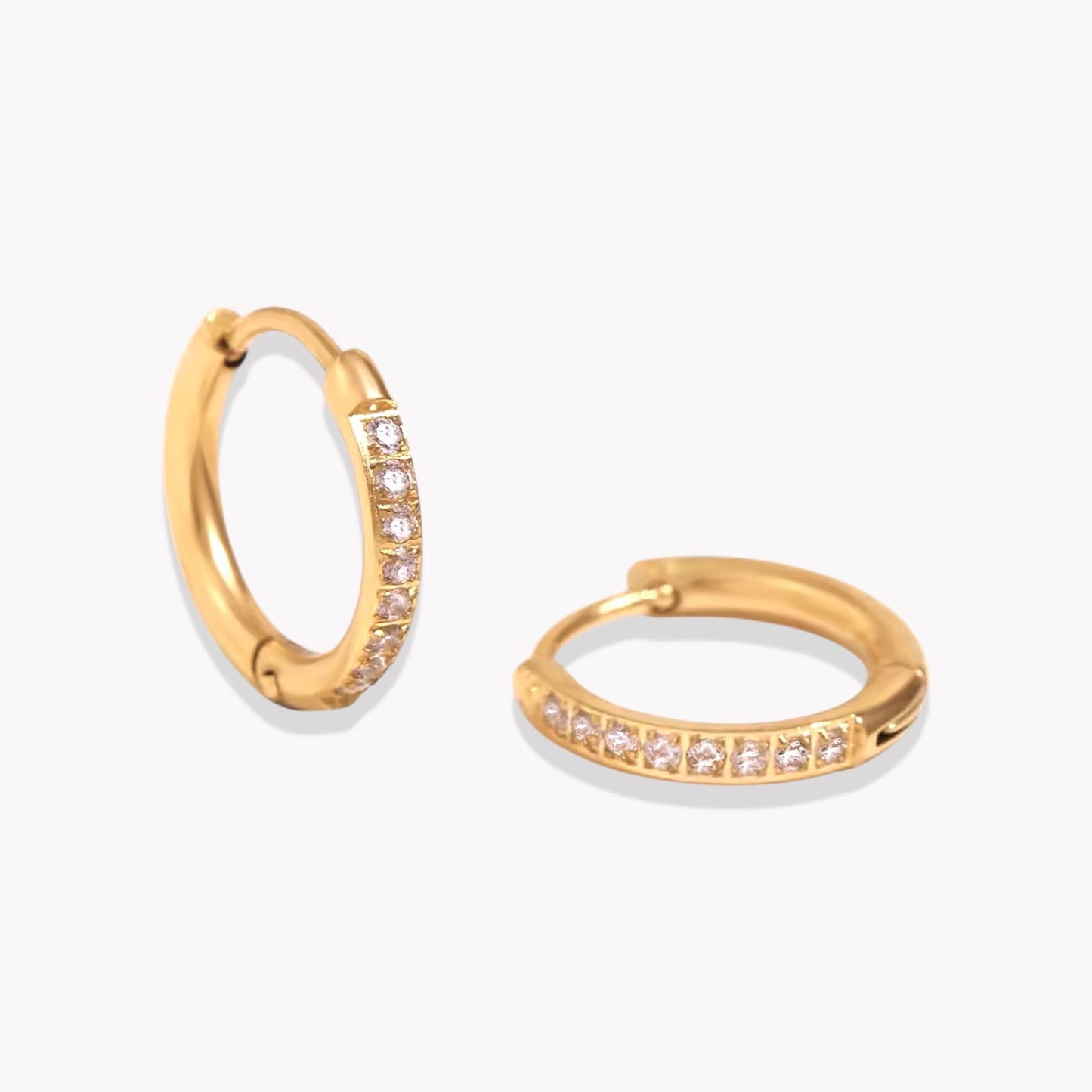 Crystal Huggie Hooped Earrings
