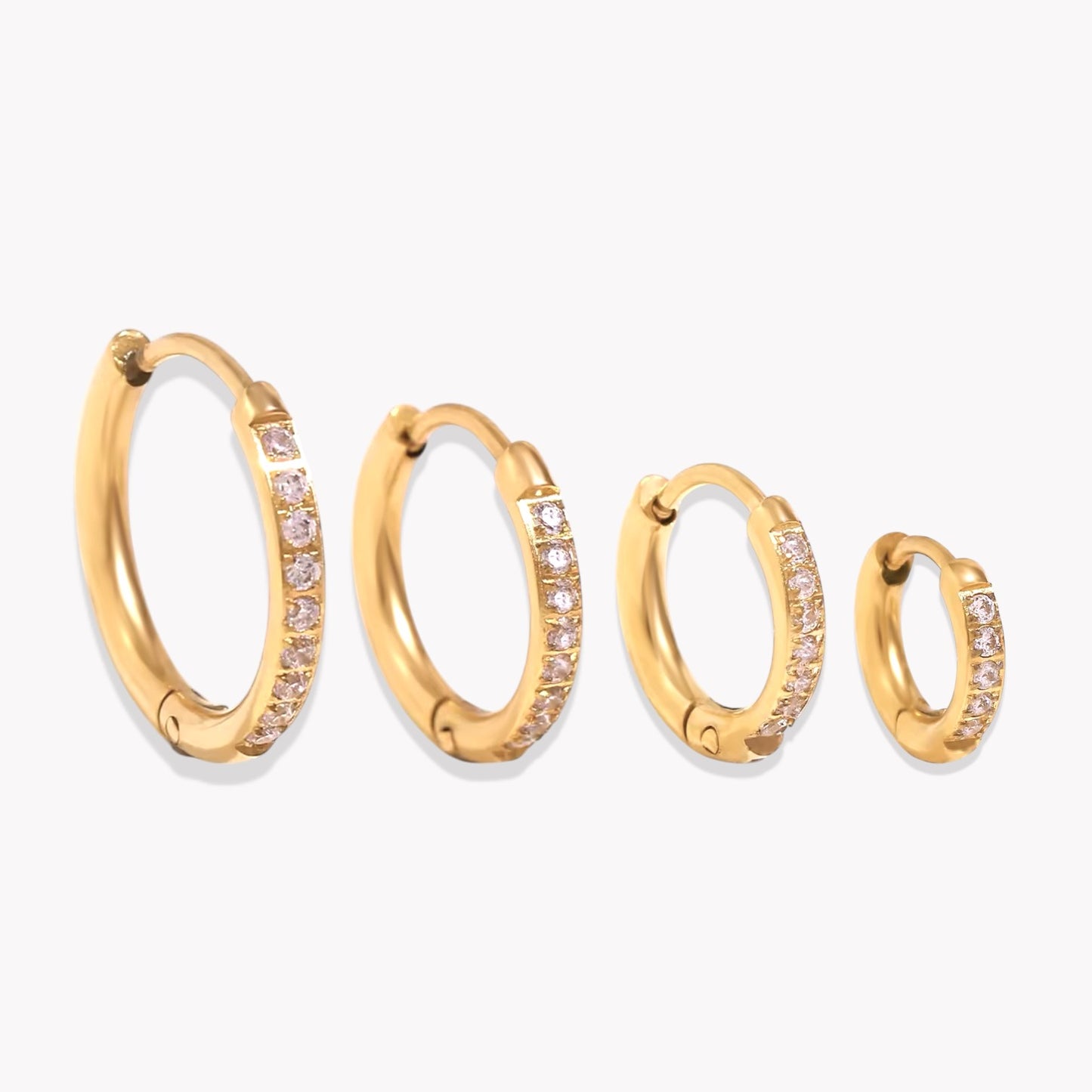 Crystal Huggie Hooped Earrings