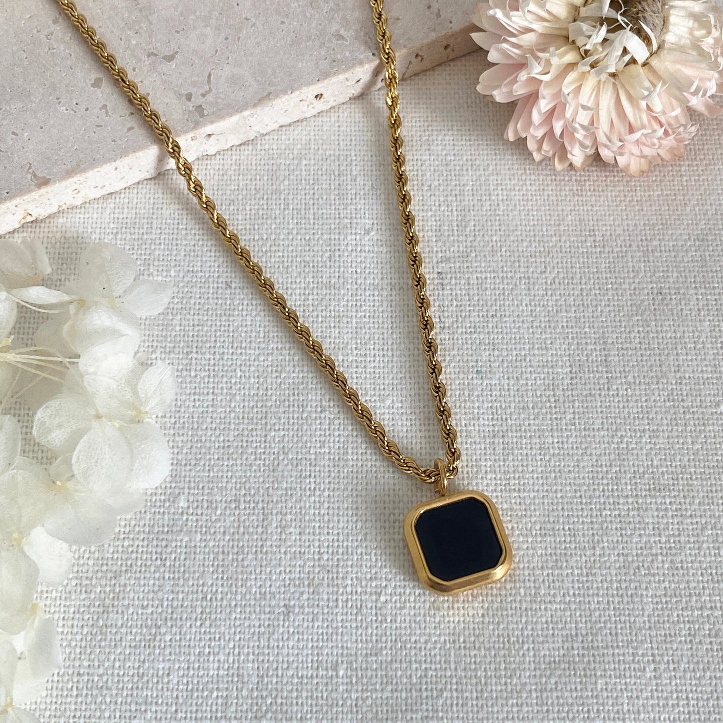 Square Onyx Pendant