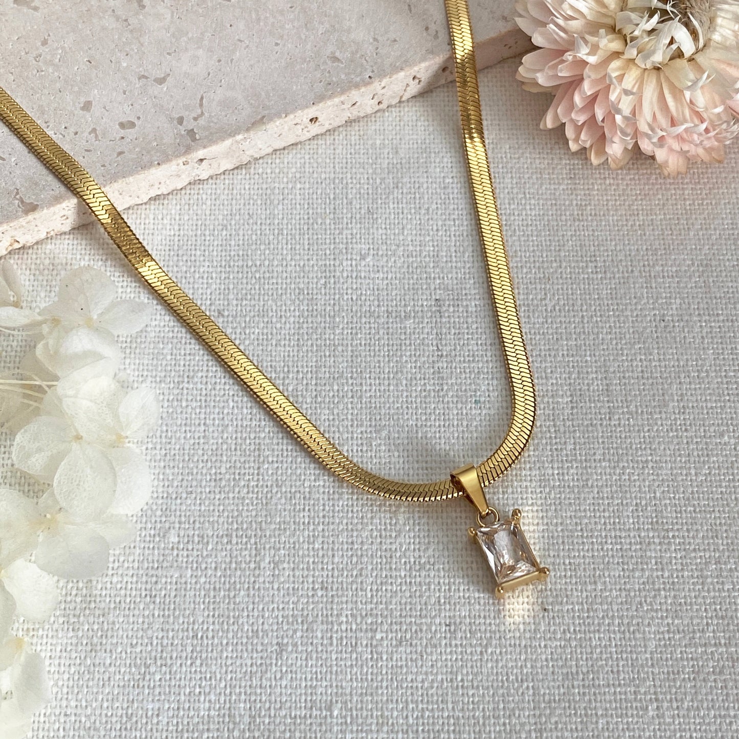 Clear Stone Snake Chain
