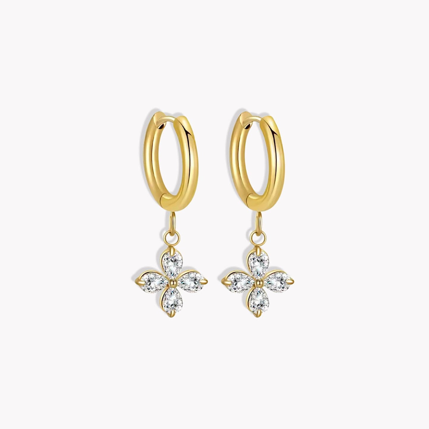 Petal Hooped Earrings