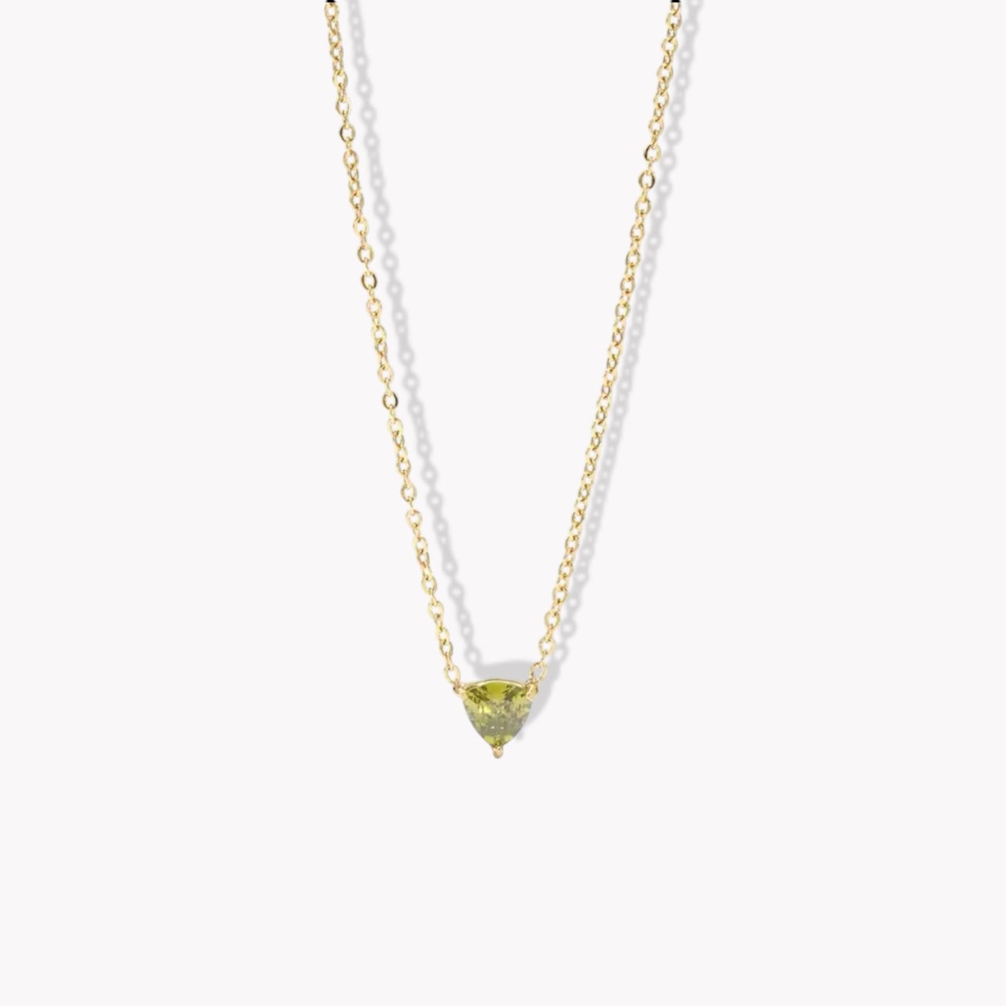 Olive Triangle Necklace