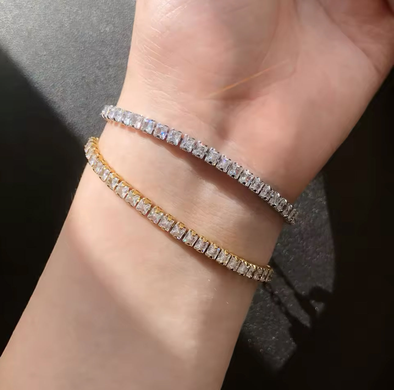 Silver Leah Tennis Bracelet