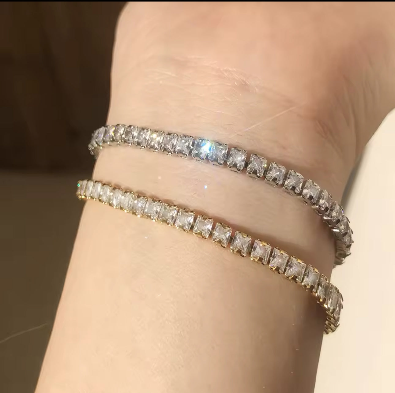 Silver Leah Tennis Bracelet