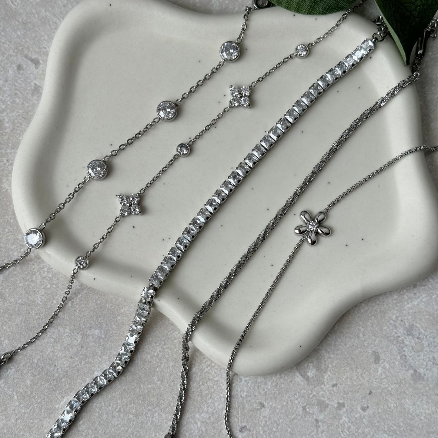 Silver Leah Tennis Bracelet