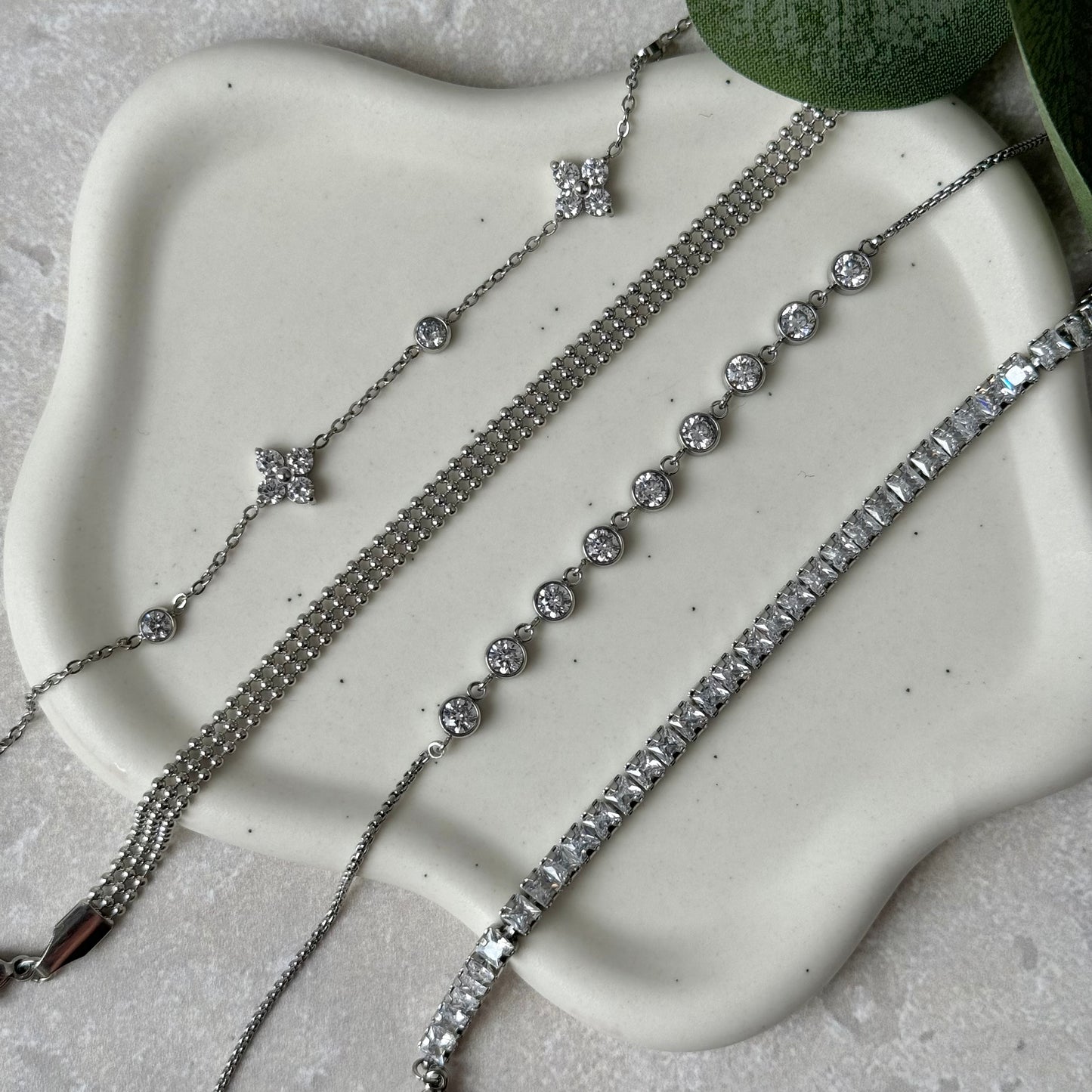 Silver Leah Tennis Bracelet