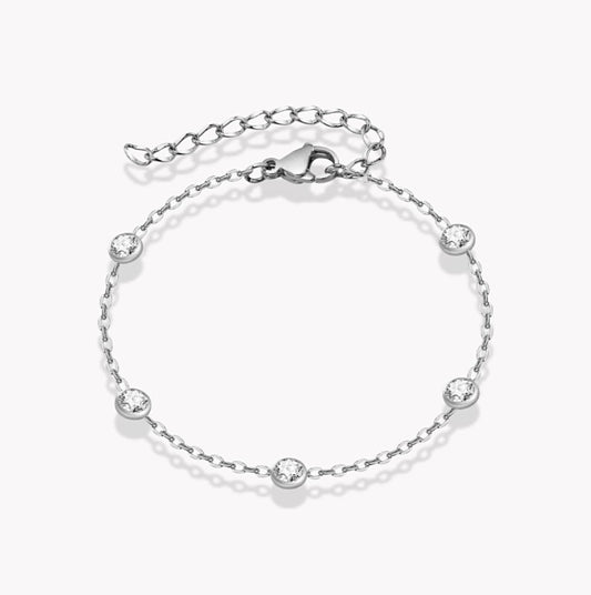 Silver Shimmer Crystal Bracelet