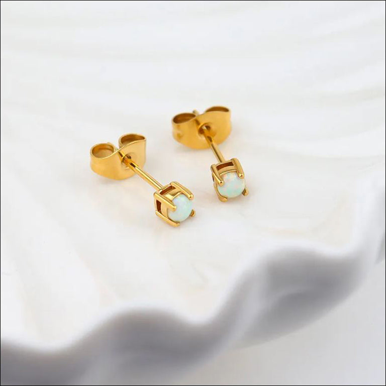 Opal Stud Earrings
