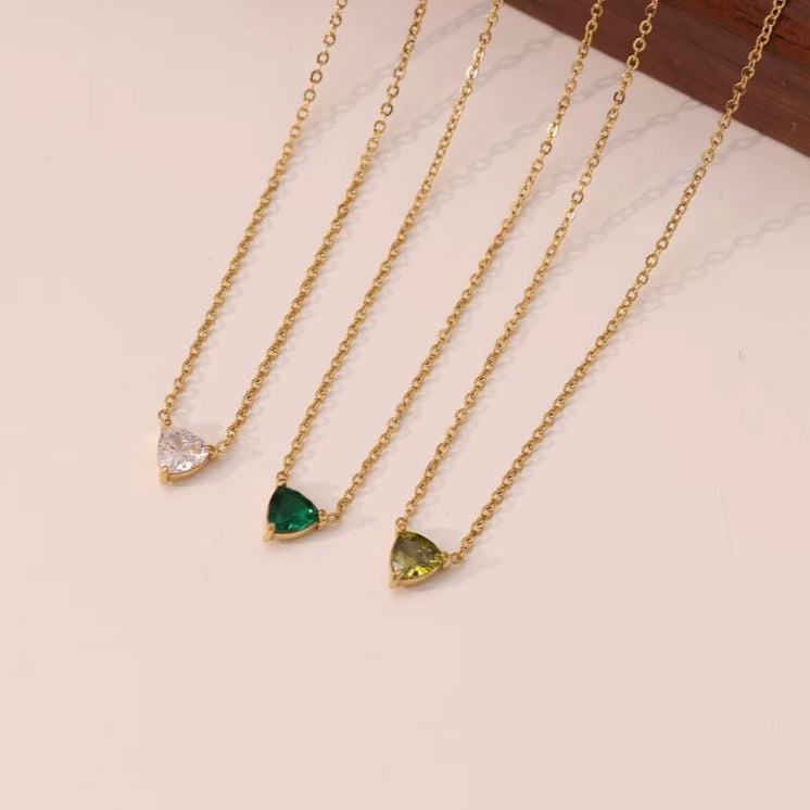 Clear Triangle Necklace