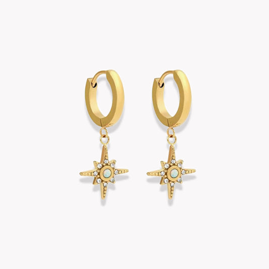 Opal Star Hoops
