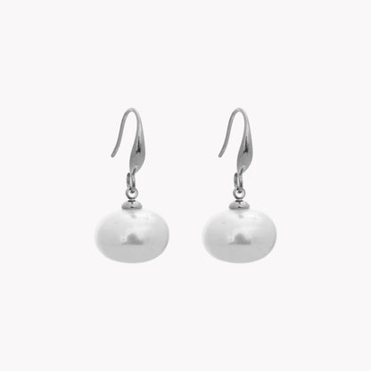 Silver Pearl Drop Earrings