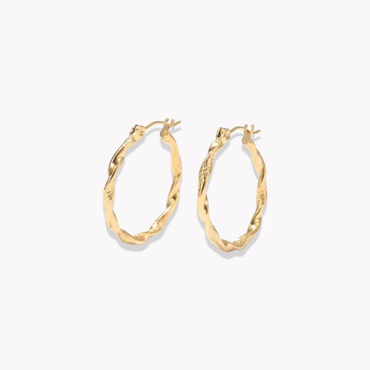 Twist Hooped Earrings