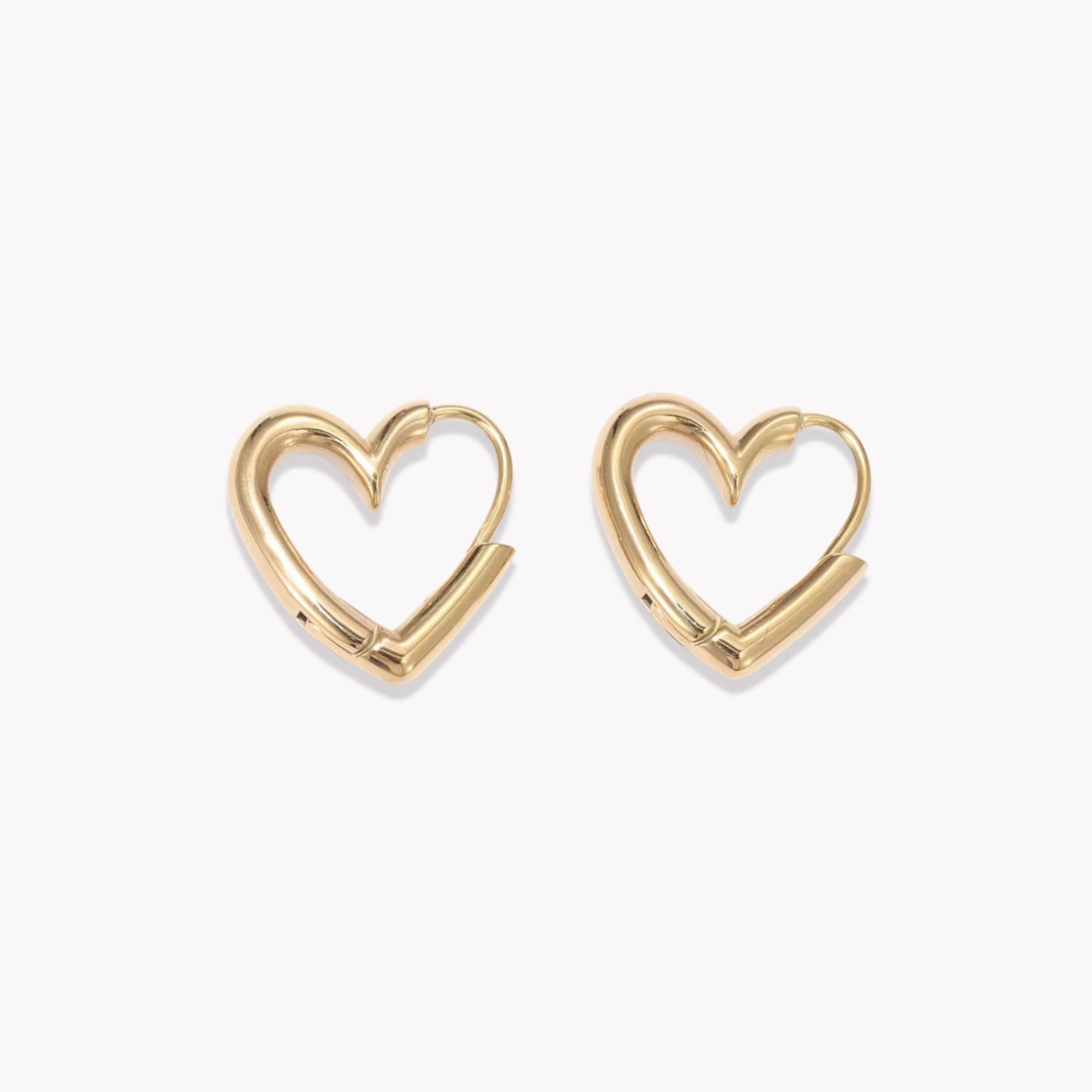 Heart Hooped Earrings
