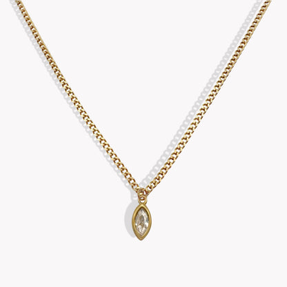 Clear Drop Pendant Necklace
