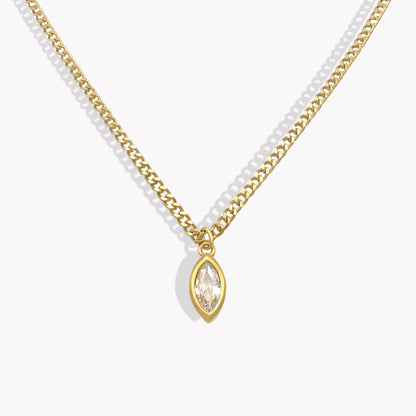 Clear Drop Pendant Necklace