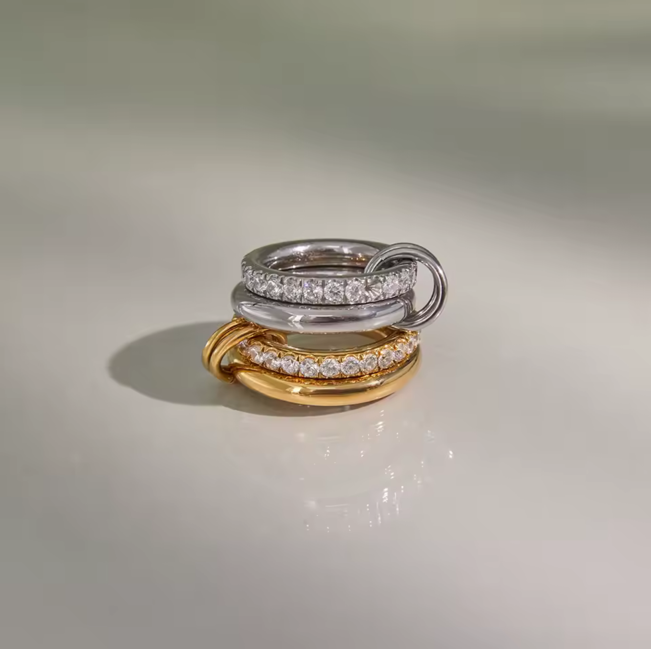 Silver Chunky Link Ring