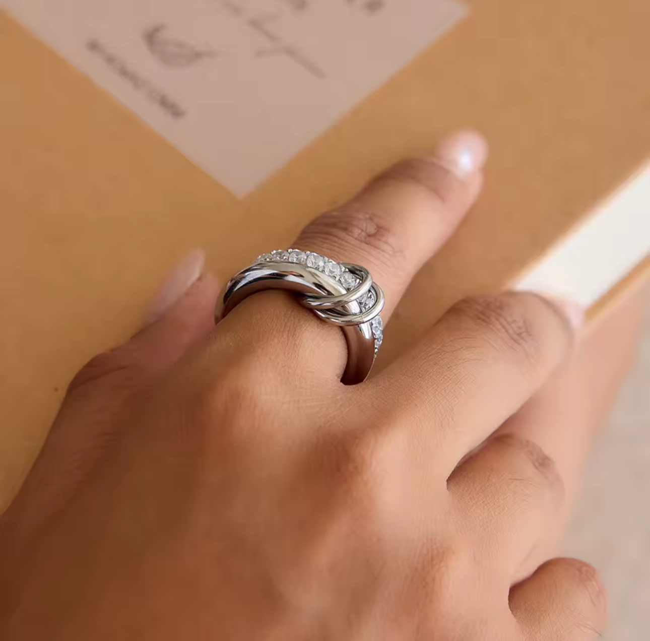 Silver Chunky Link Ring