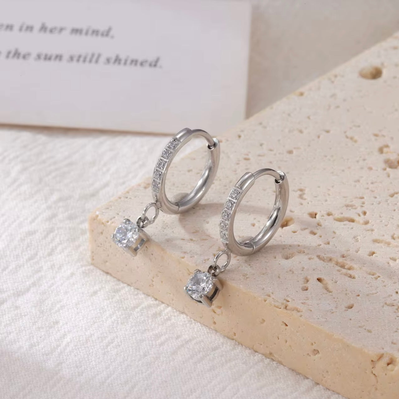 Silver Tilly Hooped Earrings