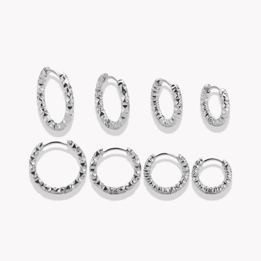 Silver Lexi Hooped Earrings