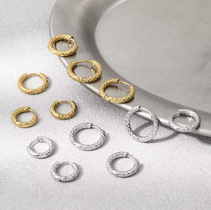 Silver Libby Hooped Earrings