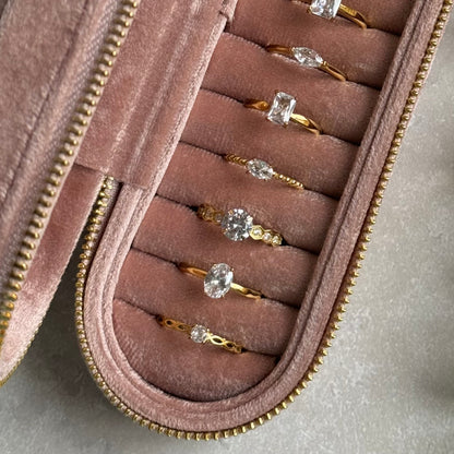 Oval Crystal Ring