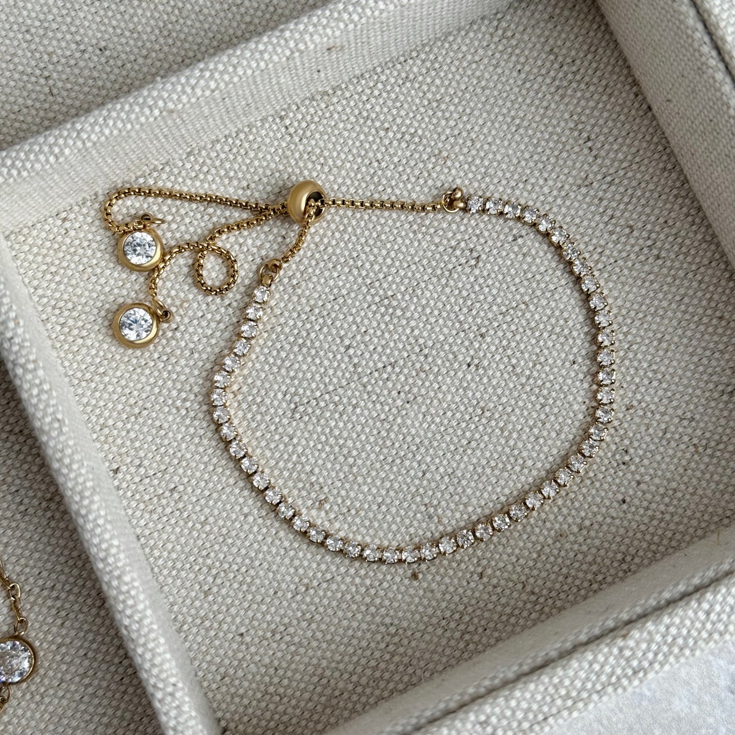 Slim Adjustable Tennis Bracelet
