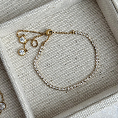 Slim Adjustable Tennis Bracelet