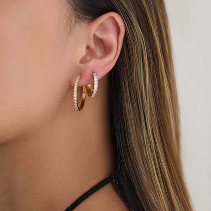 Shimmer Hooped Earrings
