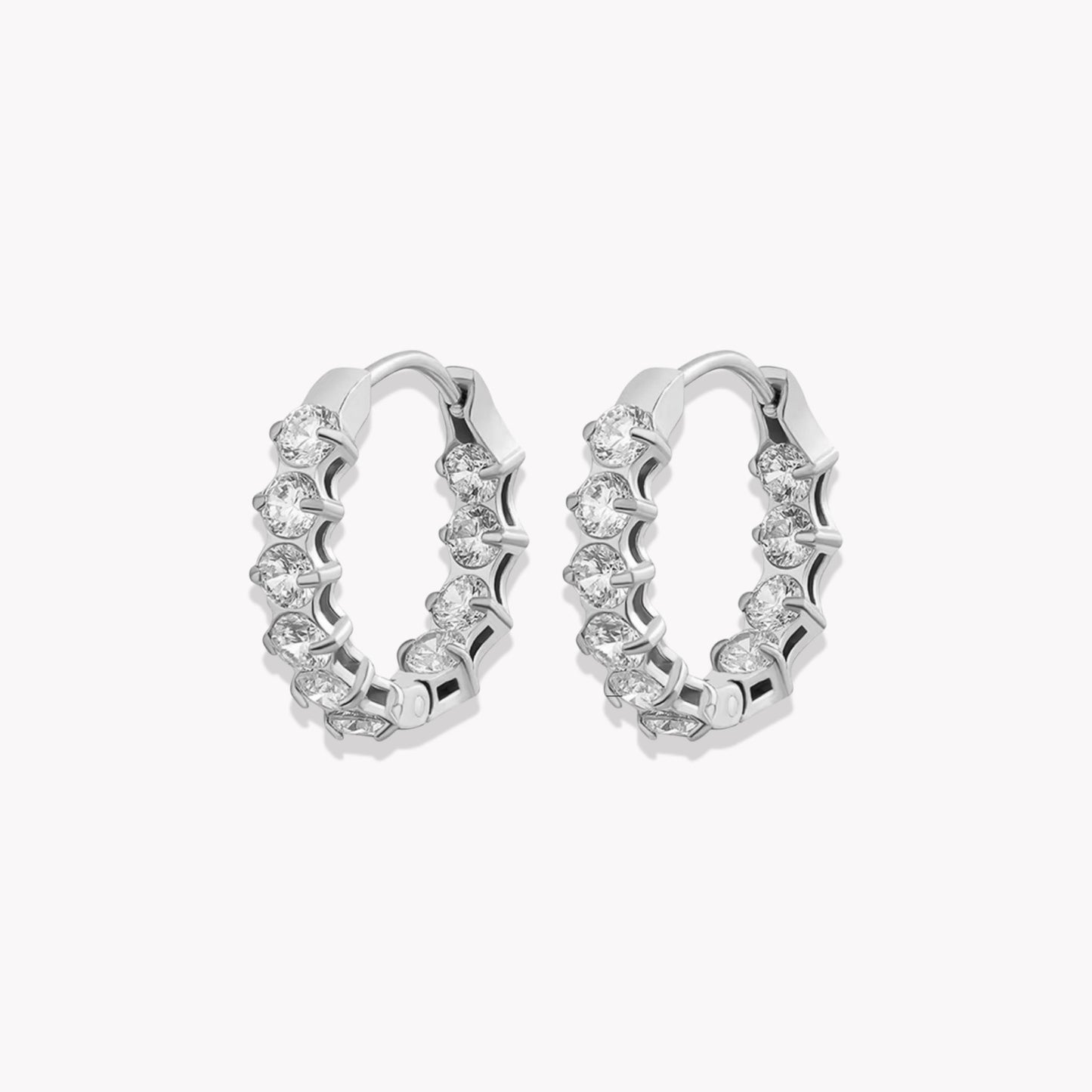 Silver Sicily Hooped Earrings